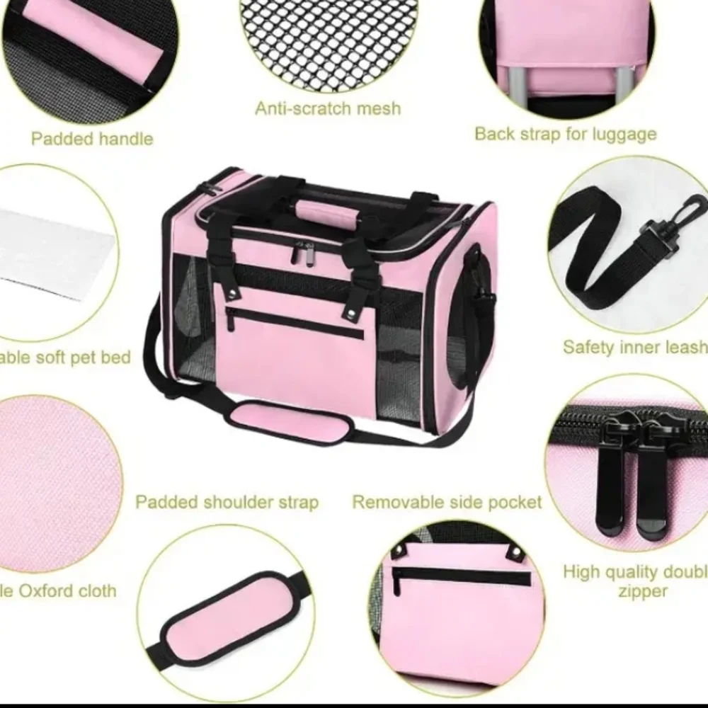 Pink and Black Pet Carrier
